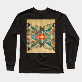 Protective Egyptian Goddesses Papyrus Mask Long Sleeve T-Shirt